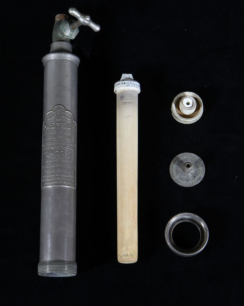 El filtro bacteriologico, o filtro de Chamberland