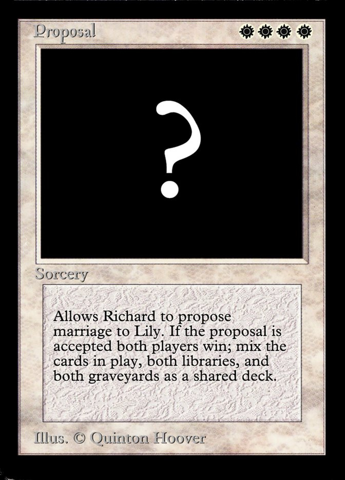 Proposal - la carta que uso Richard para proponerle matrimonio a Lily